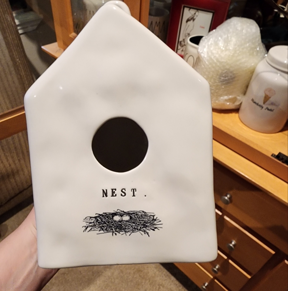Rae Dunn Nest M Stamp 4 Side Birdhouse